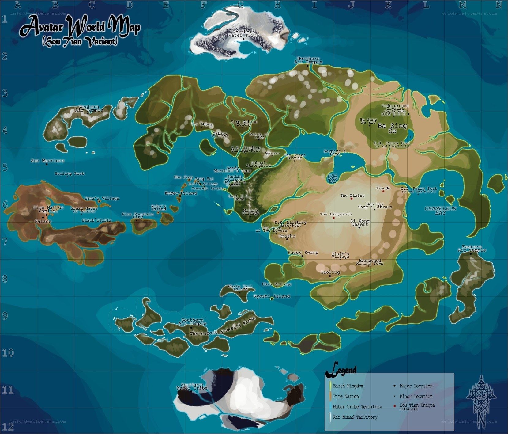 Avatar World Map (Hou Tian Variant)