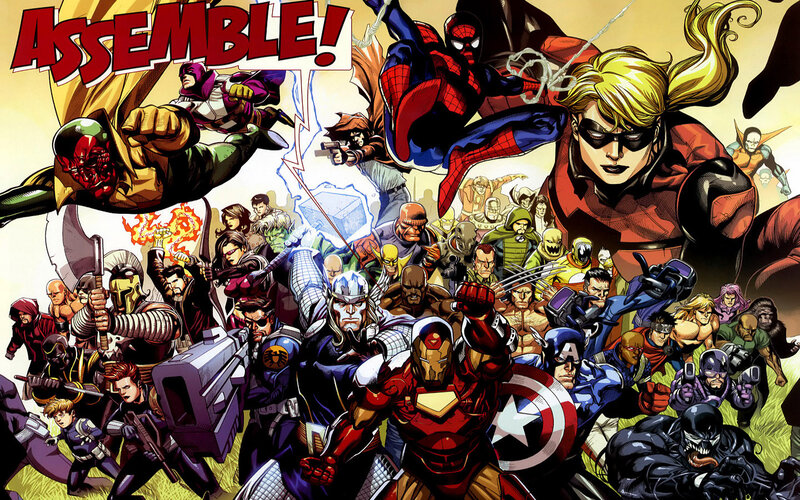 Avengers assemble comic panel