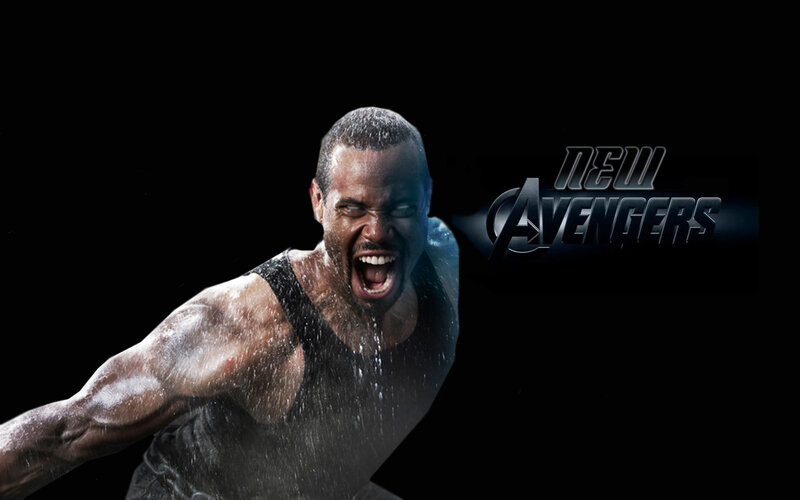 Avengers character in action