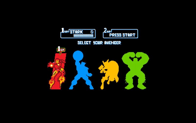 Avengers character selection screen