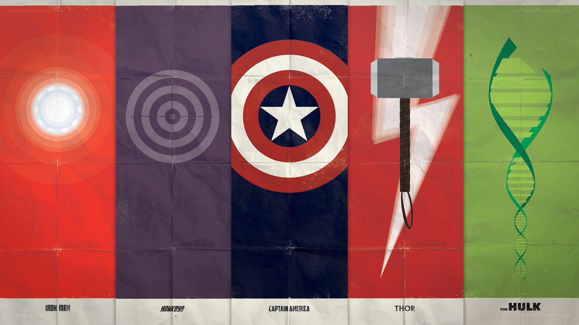 Avengers character symbols