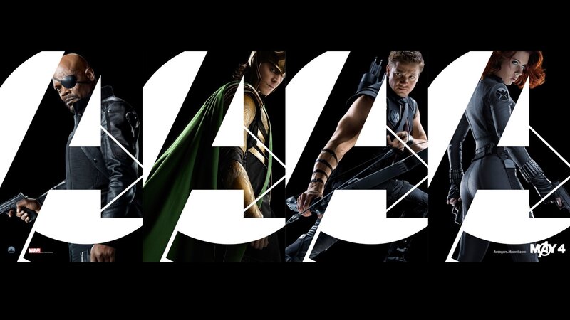Avengers Characters — Black, Dramatic