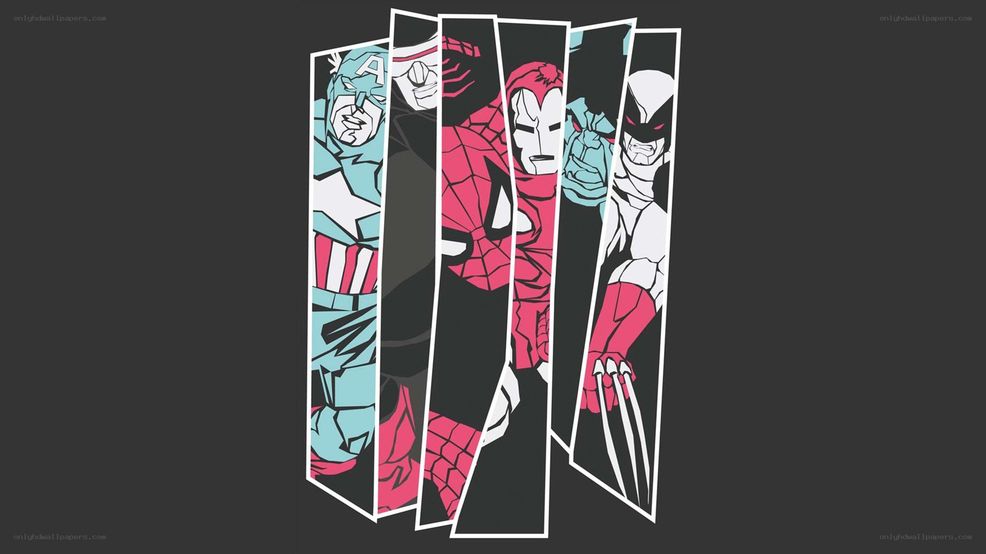 Avengers comic art collage
