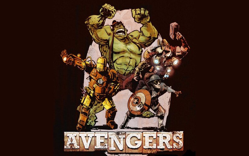 Avengers comic art illustration