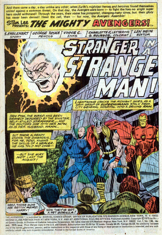 Avengers comic page