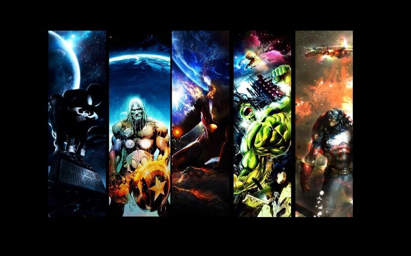 Avengers heroes collage