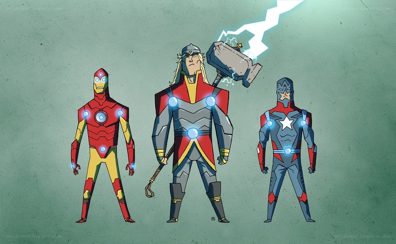 Avengers in futuristic armor