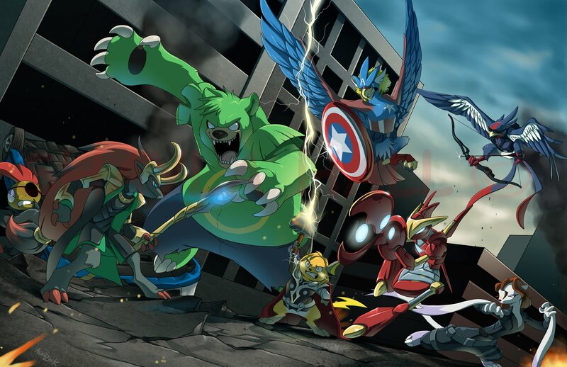 Avengers in Pokémon form