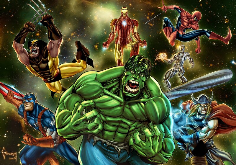 Avengers in space battle