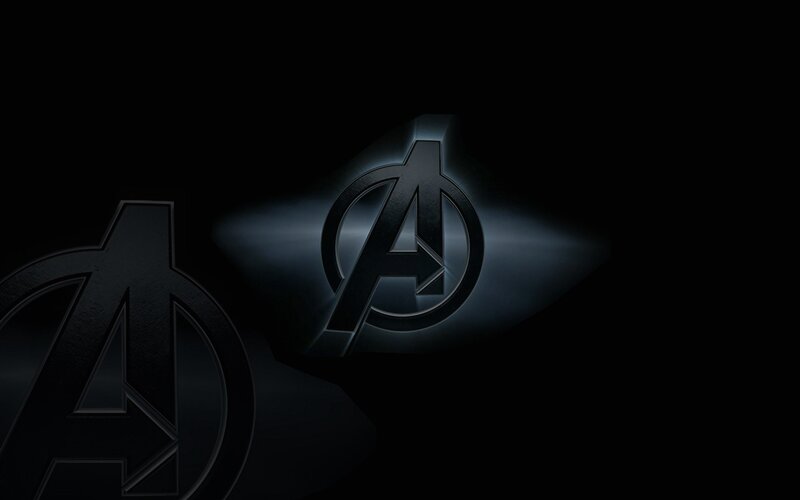 Avengers Logo — Black, Dark
