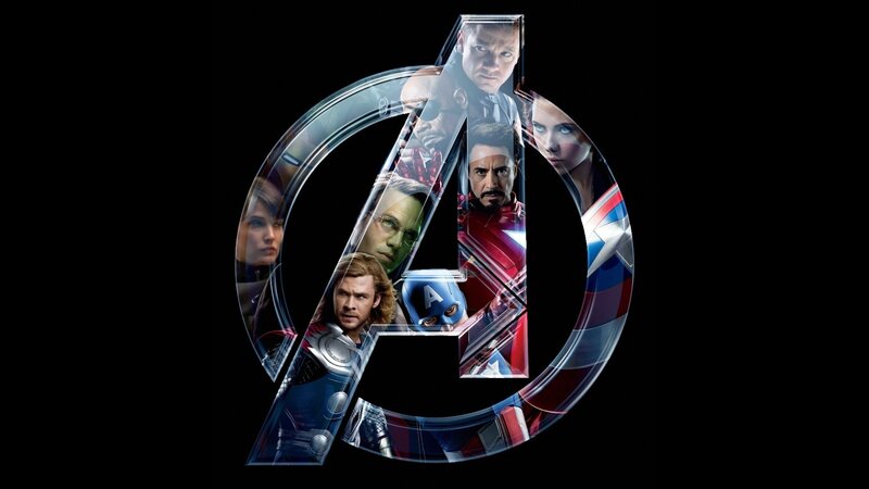 Avengers Logo Collage — Black, Dramatic