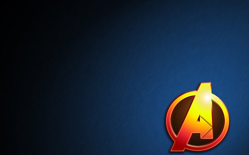 Avengers logo on blue