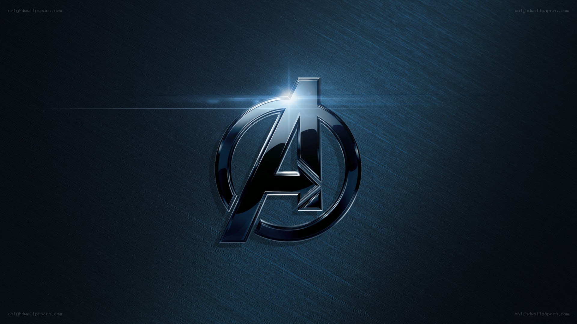 Avengers logo on dark background