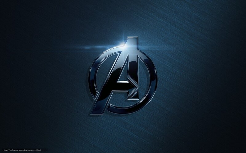 Avengers logo on dark background