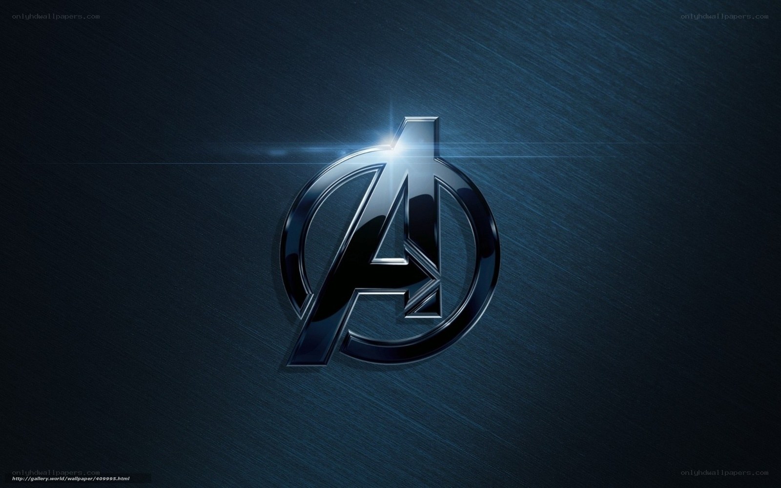 Avengers logo on dark background
