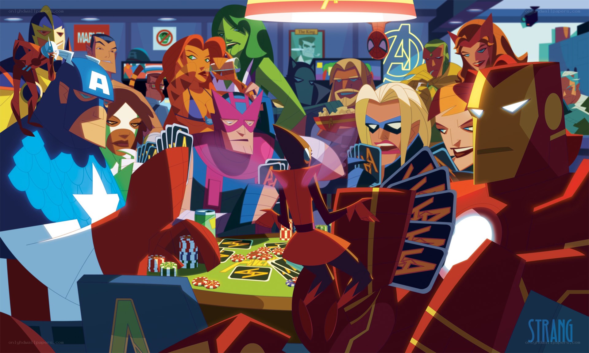 Avengers playing cards