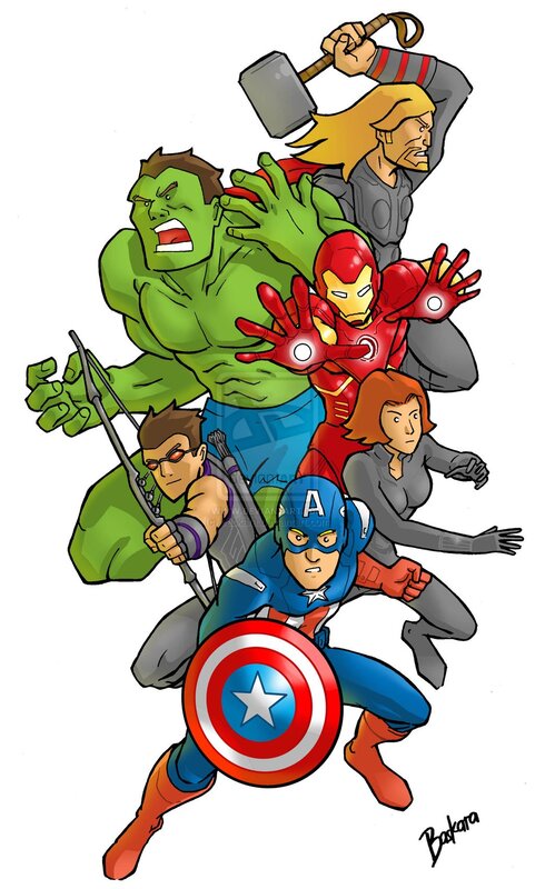 Avengers team illustration