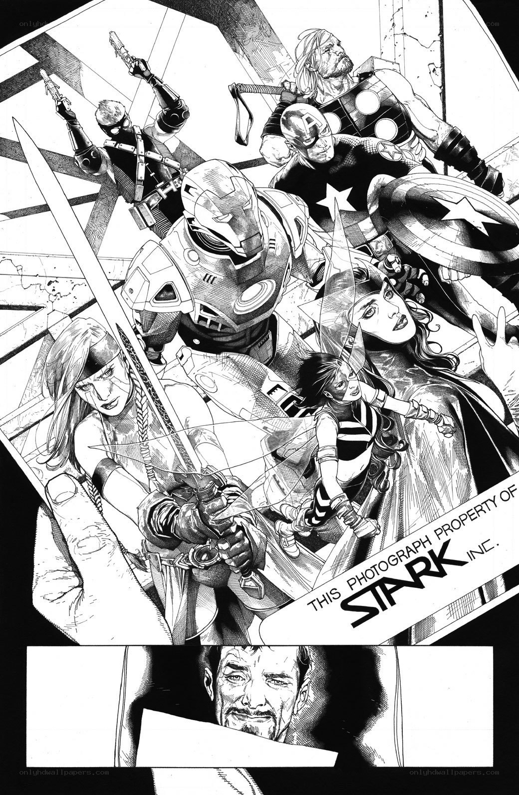 Avengers team illustration