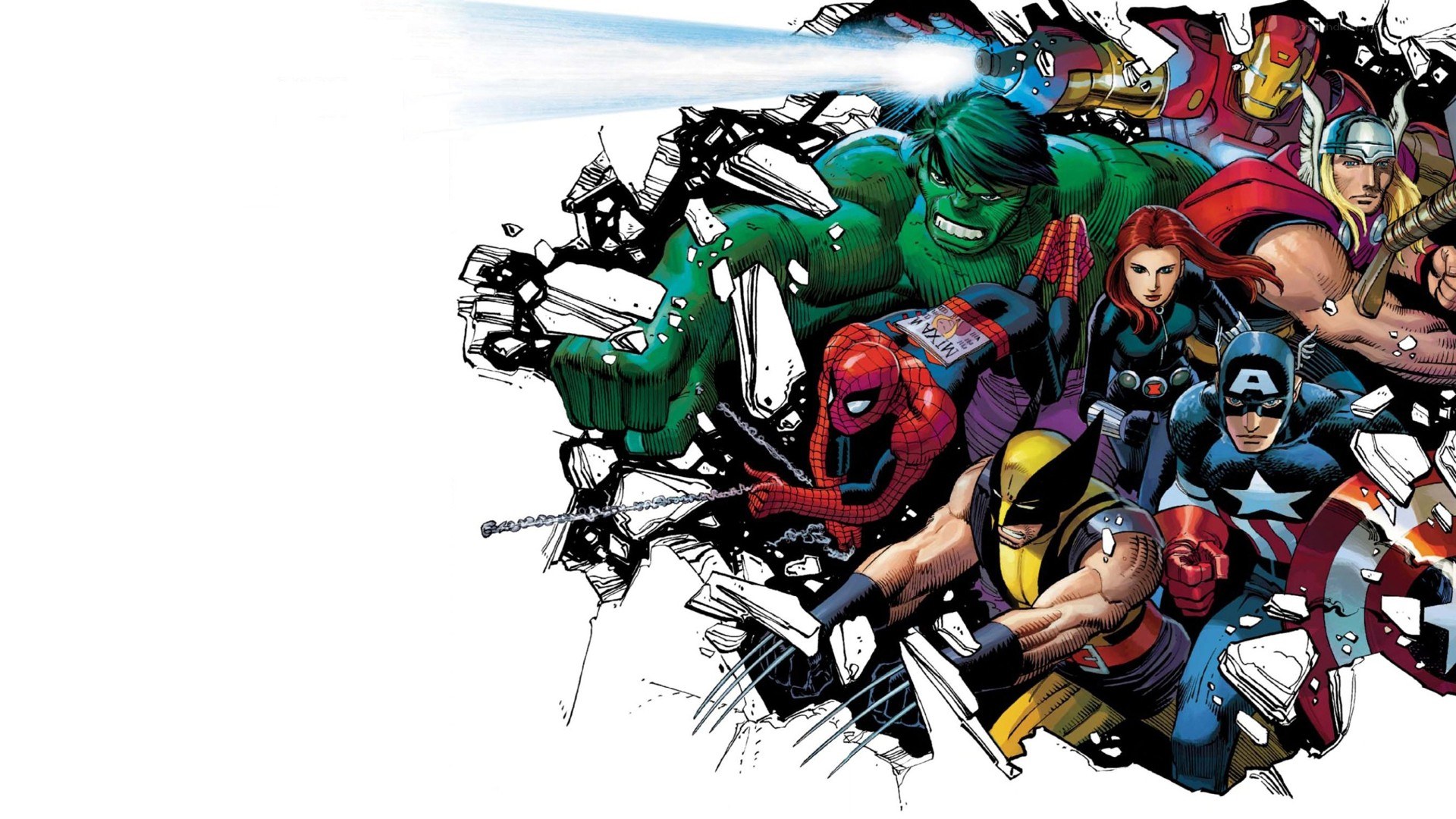Avengers team in action