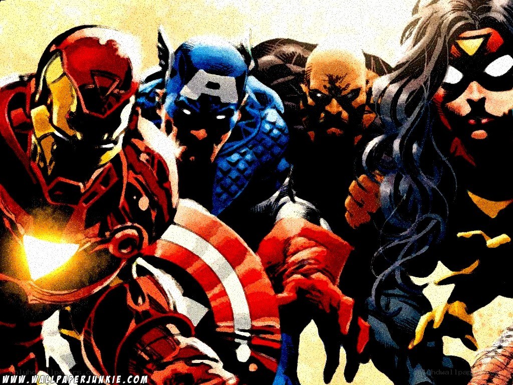 Avengers team in action
