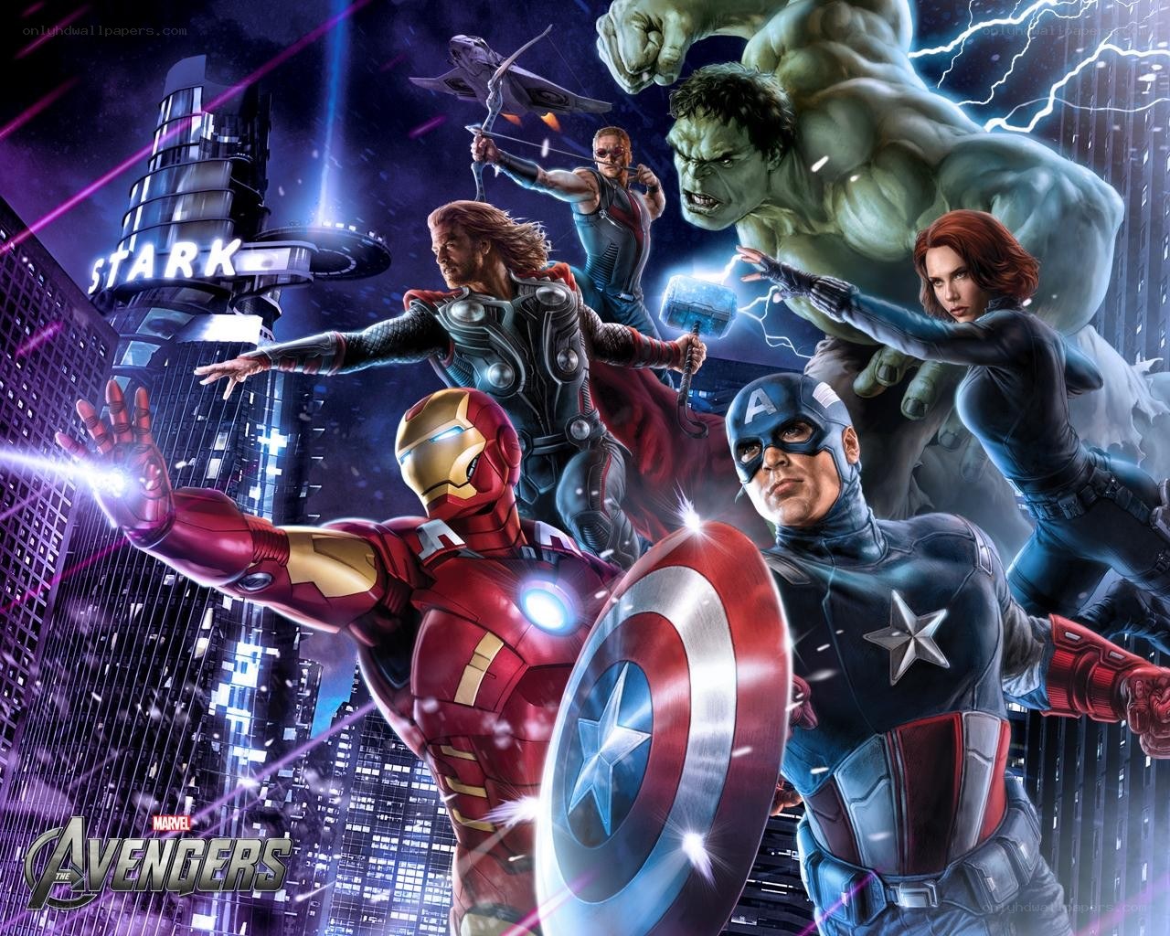 Avengers team in action
