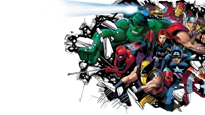 Avengers Team in Action — Green, Dramatic, Comic