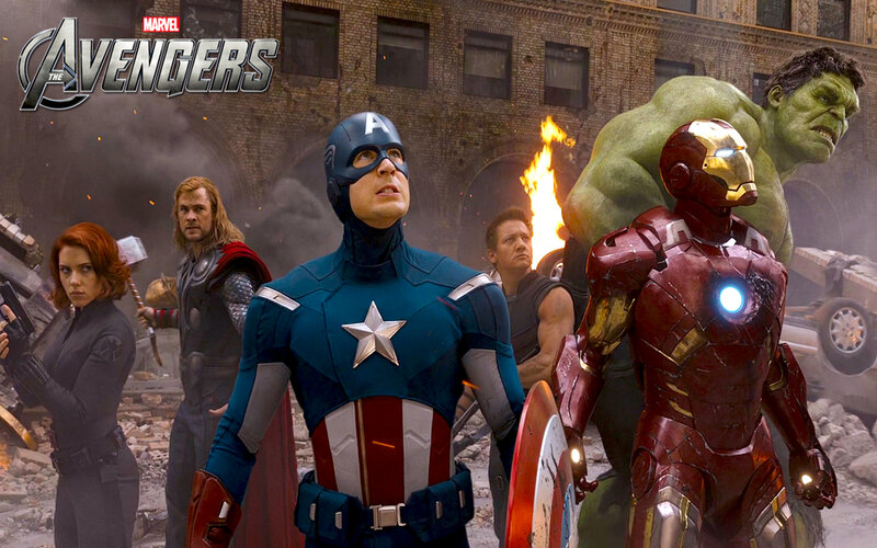 Avengers Team in Battle — Blue