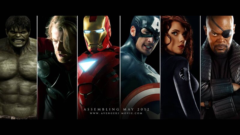 Avengers Team Lineup — Black, Dramatic, Photograph