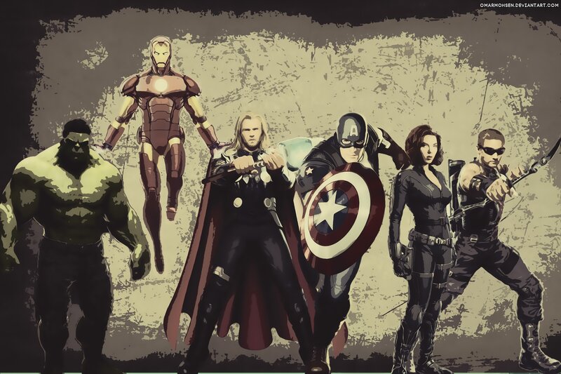 Avengers Team Lineup — Brown