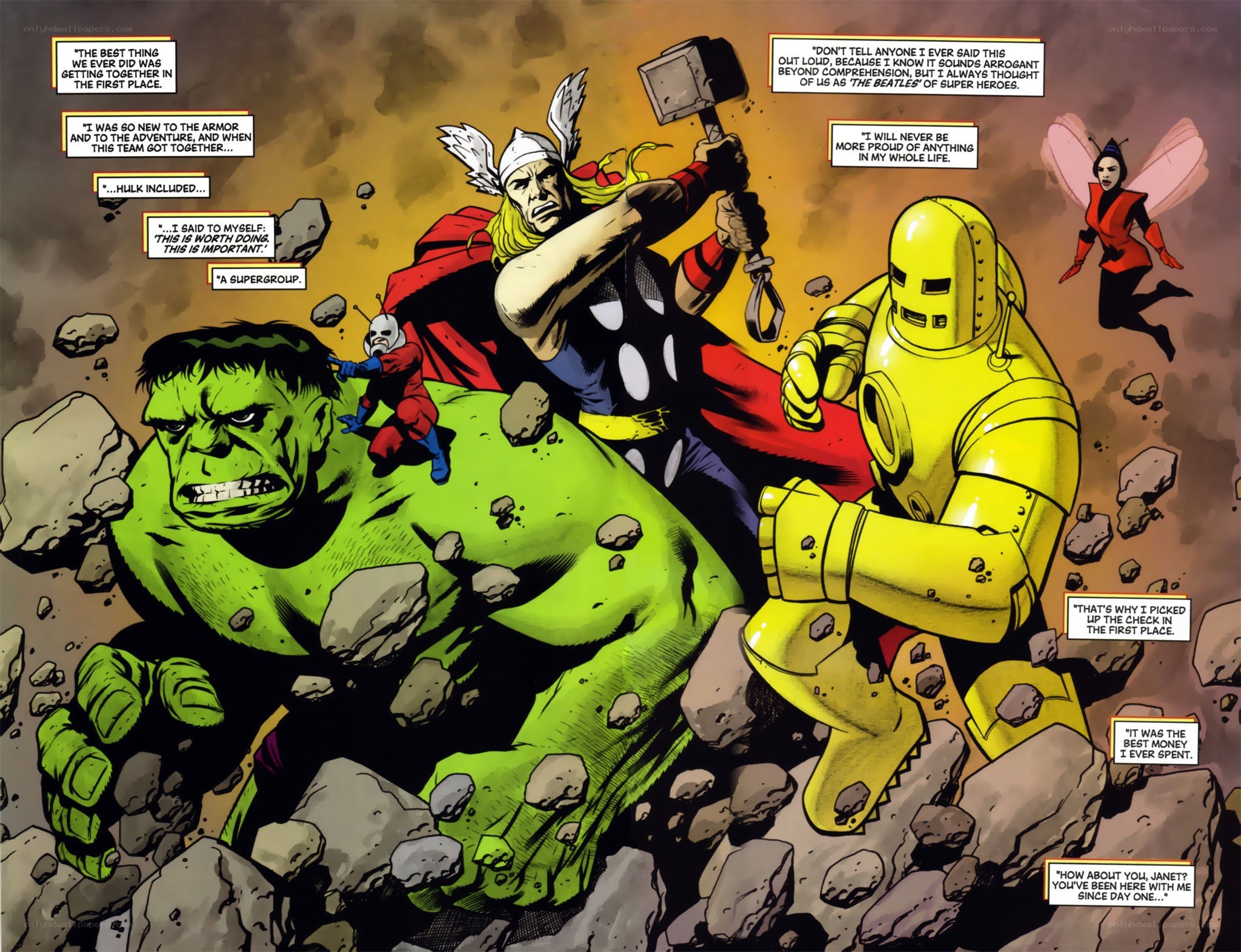 Avengers team moment