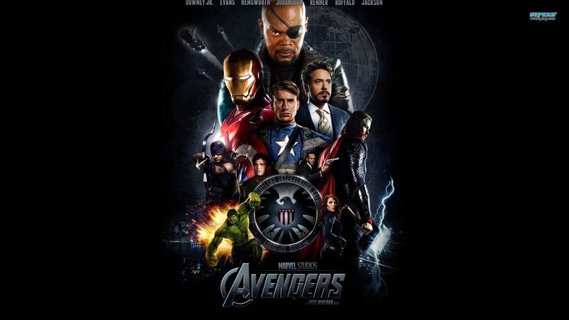 Avengers Team Poster — Black, Dramatic, Night