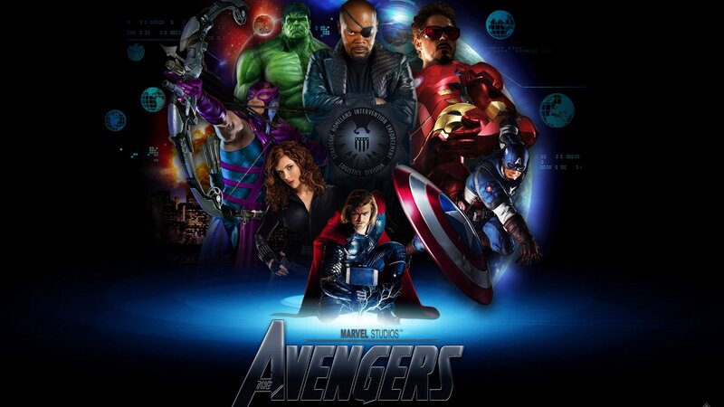 Avengers Team Poster — Blue