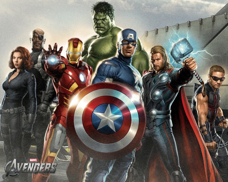 Avengers Team — Red, Dramatic, Digital Art, Captain America, Iron Man
