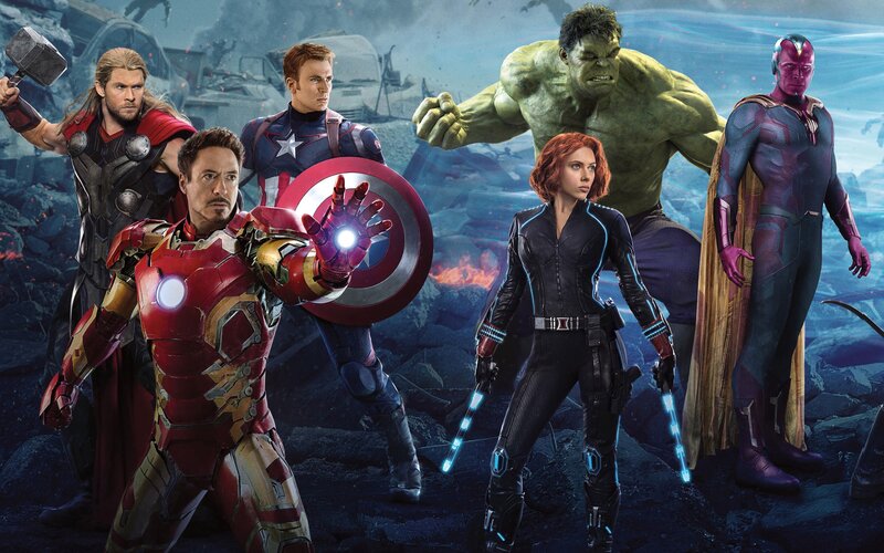 Avengers Team — Red, Dramatic