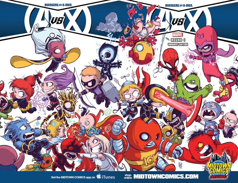 Avengers vs X-Men chibi cover