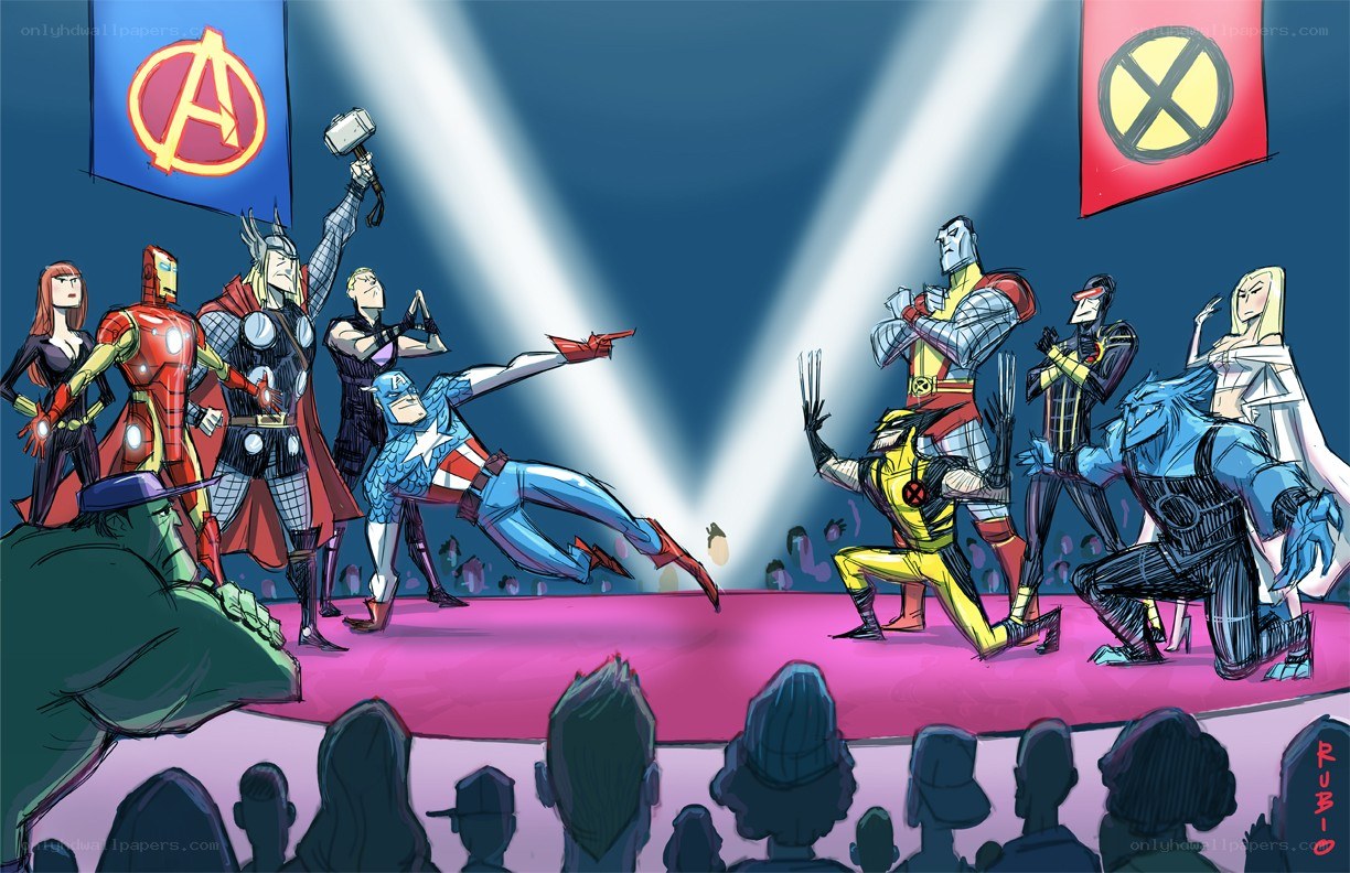 Avengers vs X-Men on stage
