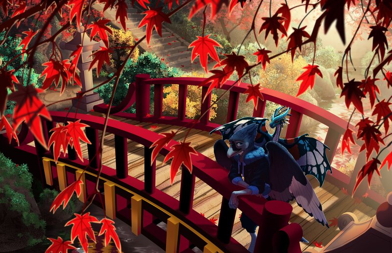 Avian Creature on Bridge