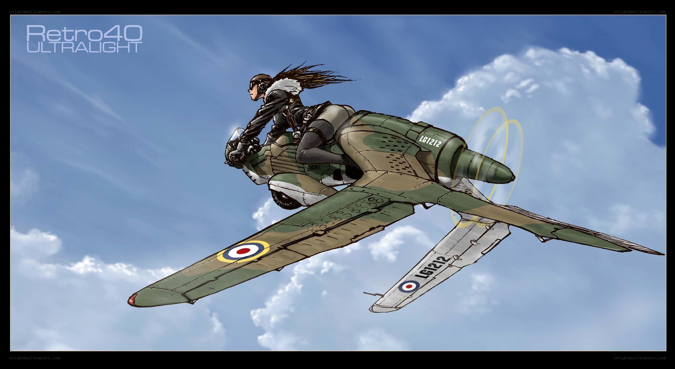 aviator on flying aircraft
