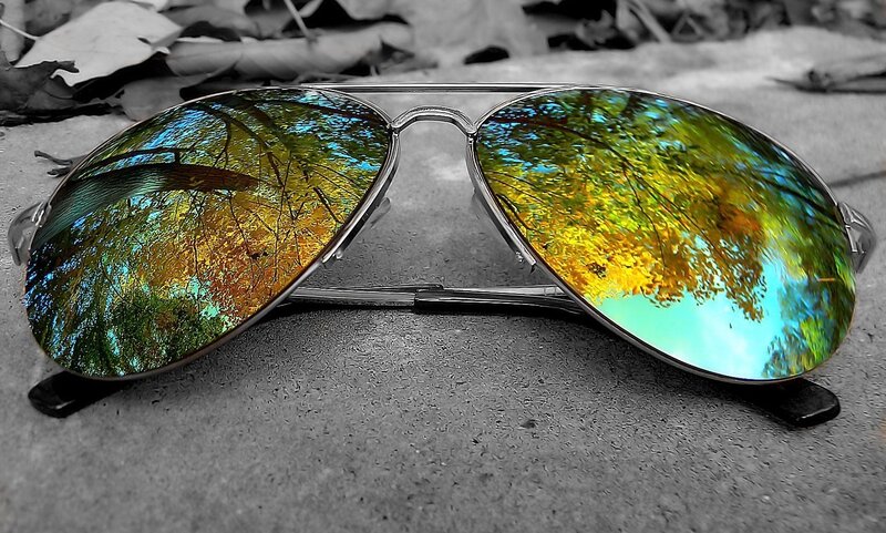Aviator Sunglasses — Green