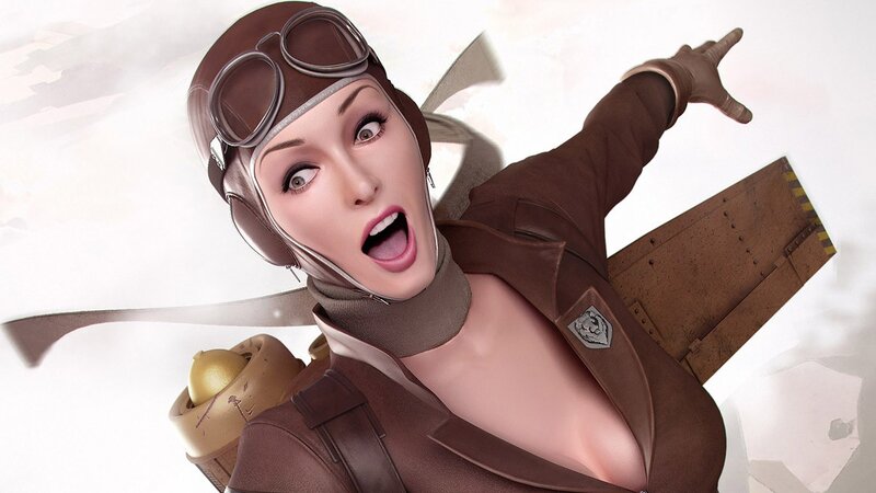 aviator woman in flight suit