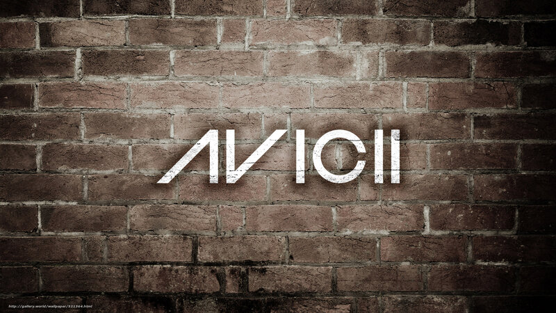 Avicii logo on brick wall