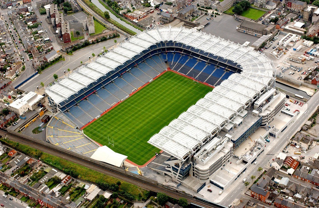 Aviva Stadium aerial view