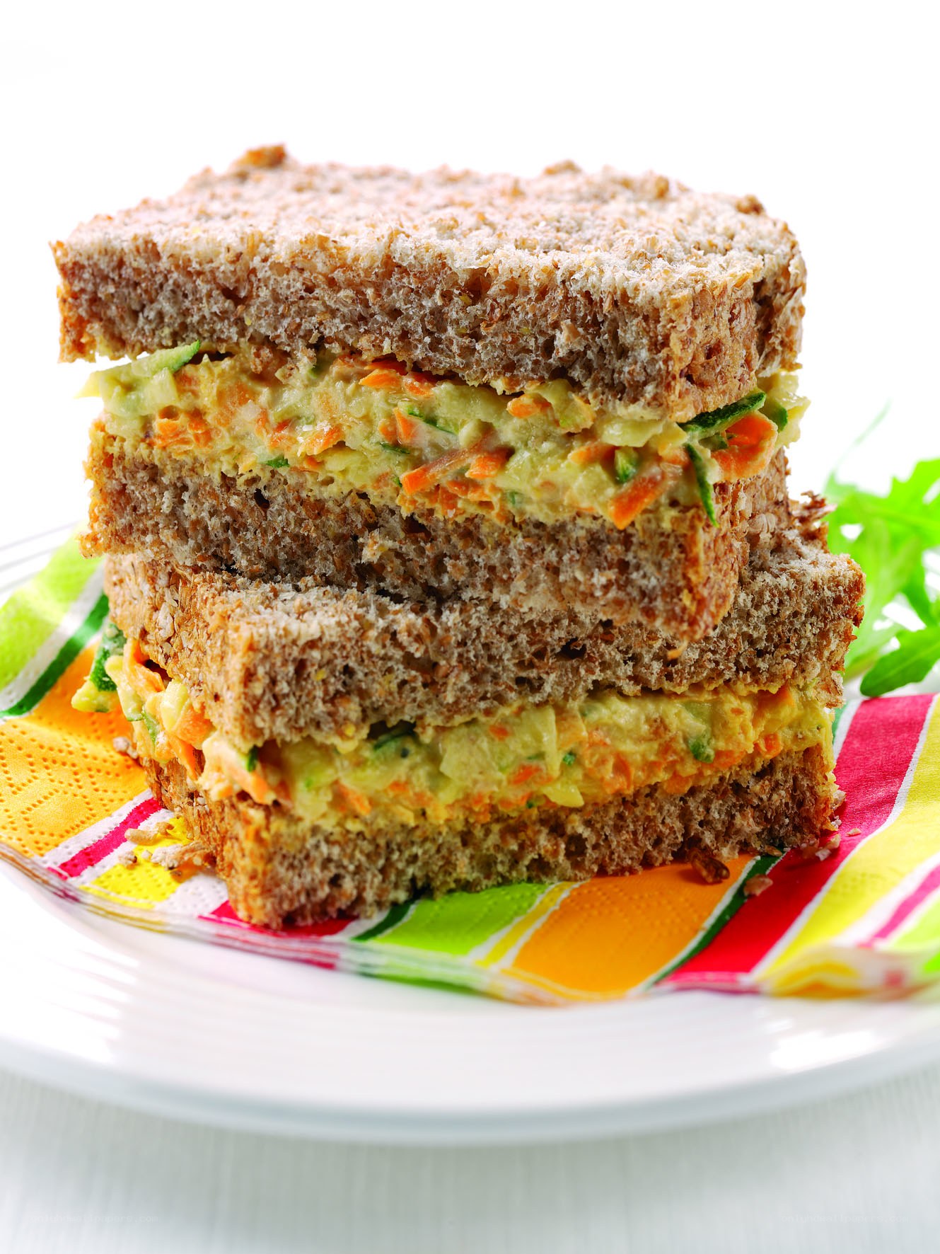 Avocado and carrot sandwich