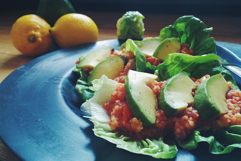Avocado and couscous salad