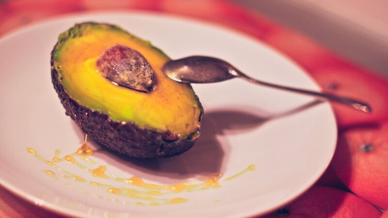 Avocado Half on Plate