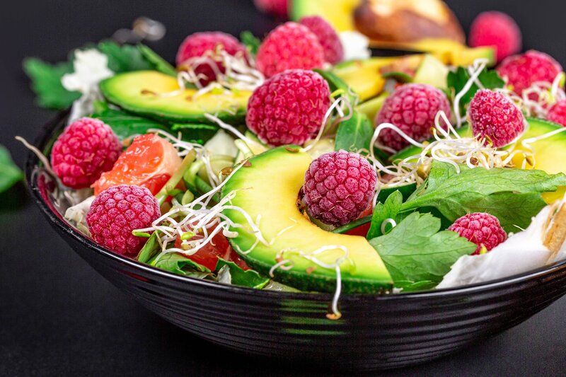 Avocado Raspberry Salad — Green