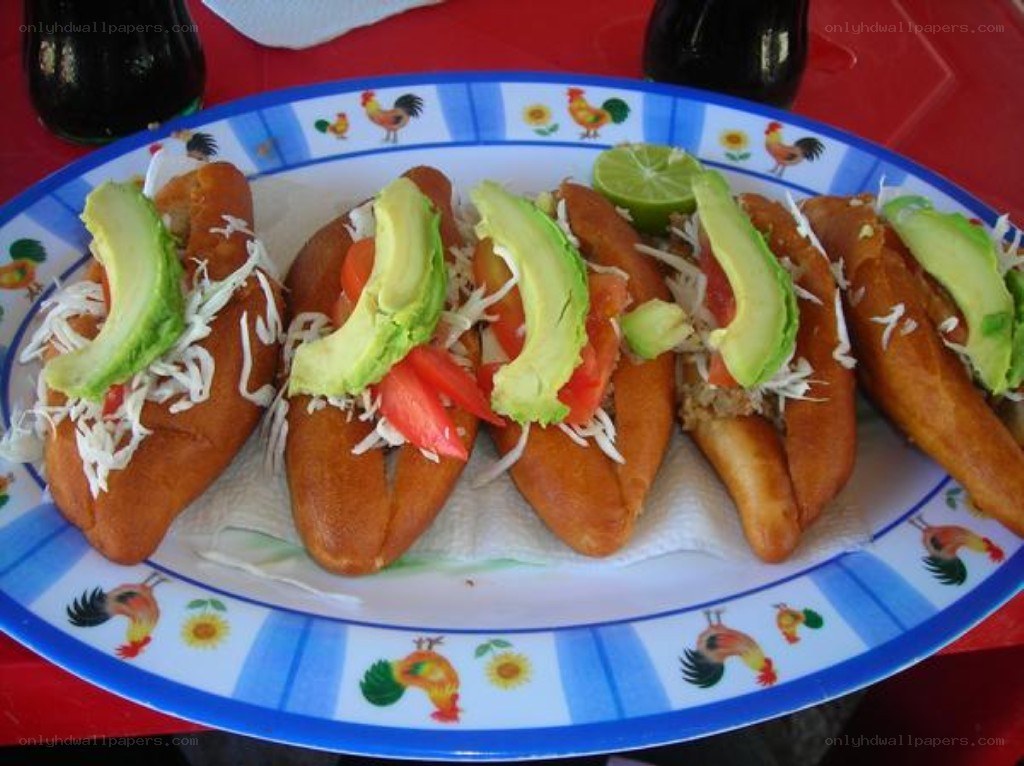 Avocado tostadas on a platter