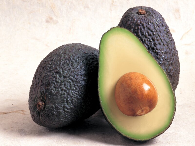 Avocados on a surface