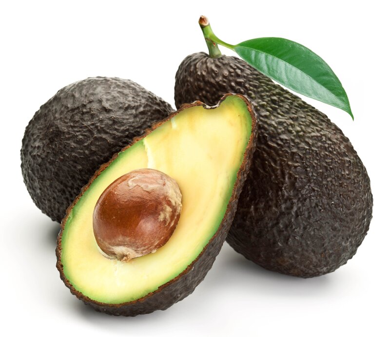 Avocados with leaf