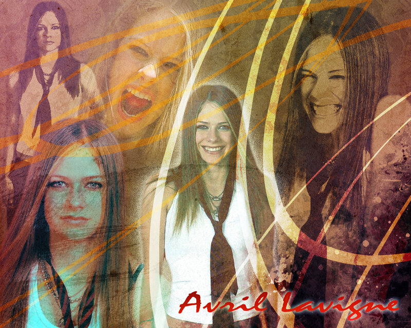 Avril Lavigne Collage — Brown